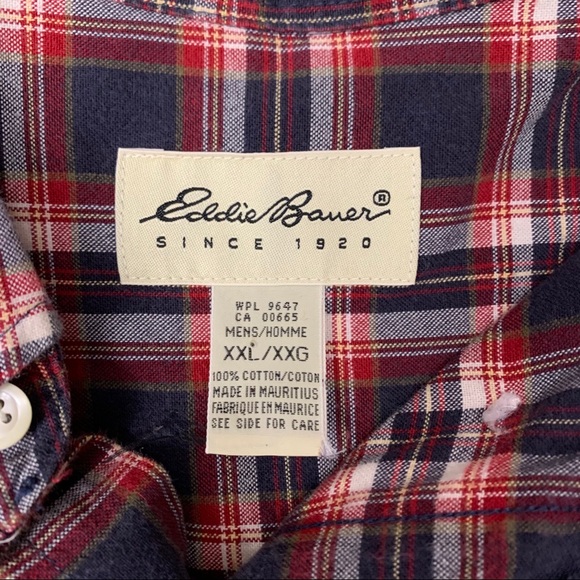 “Eddie Bauer” L/S plaid button front shirt- XXL - Picture 2 of 9